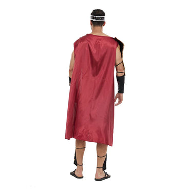 Men's Roman Gladiator Costume with Tunic, Cape, and Armor - Gomix Brands Outlet