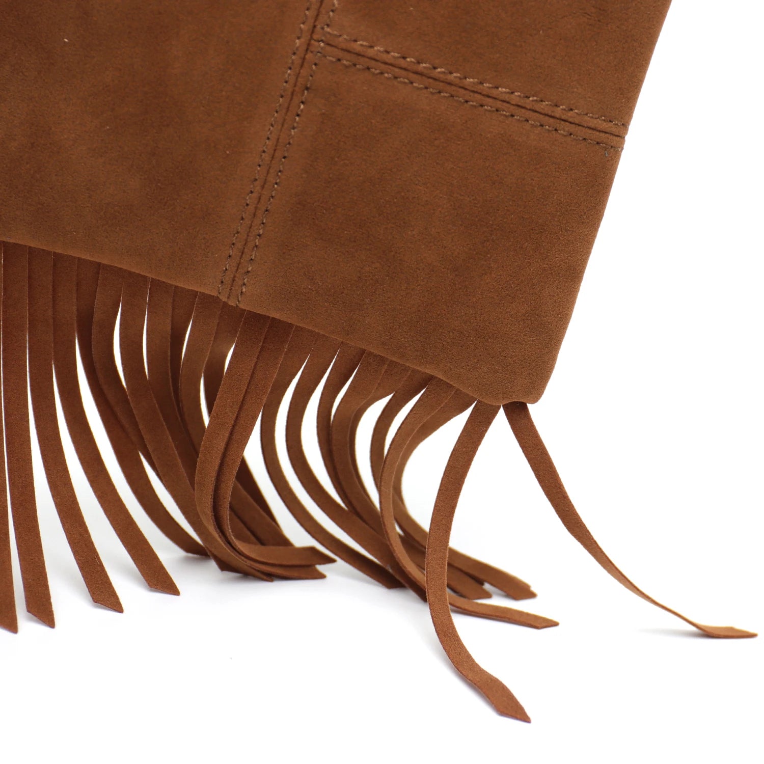 CEZIRA Bohemian Faux Suede Tassel Crossbody Phone Purse