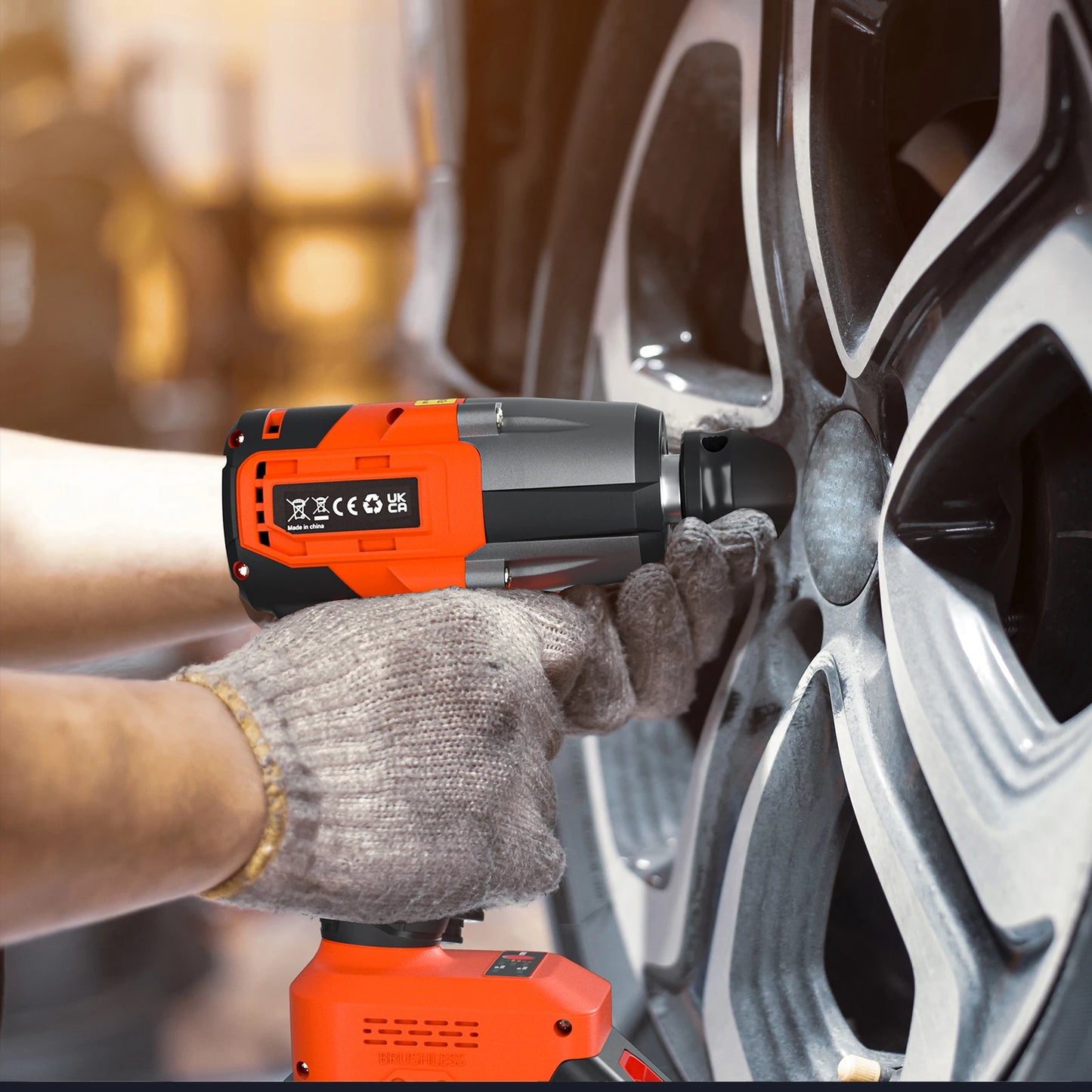EMDTOOL Cordless Impact Wrench: 1/2 Inch, Brushless, 1500Nm Torque