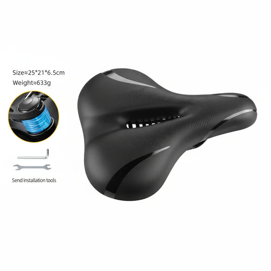 Rockbros MTB Bike Saddle with Silicone Gel, Breathable Shock-Absorbing Design - Gomix Brands Outlet