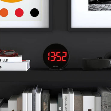 Space Hotel Spherotron LED Digital Table Alarm Clock Black