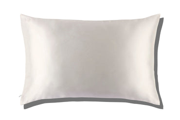 Luxury White Queen Zippered Silk Pillowcase – Anti-Aging Sleep Care