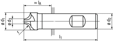 HSSE Quarter Round Profile Milling Cutter Ø19/R5.5 Universal for Metalworking