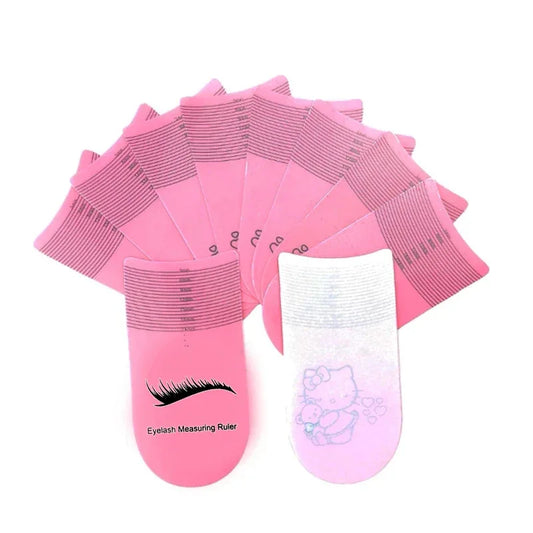 Portable Pink Soft Eyelash Length Measuring Ruler 5pcs - Gomix Brands Outlet