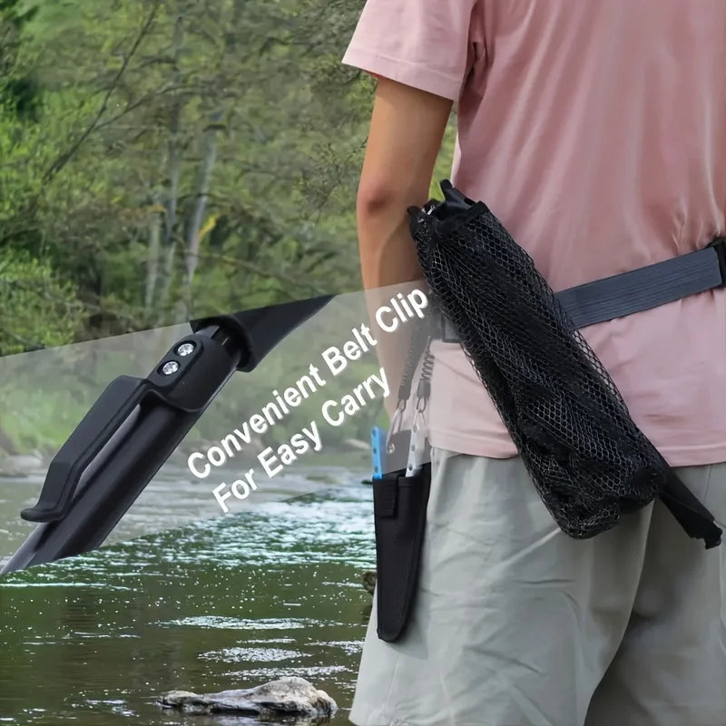 Telescoping Retractable Fishing Net 44‑90 cm Foldable Landing Pole