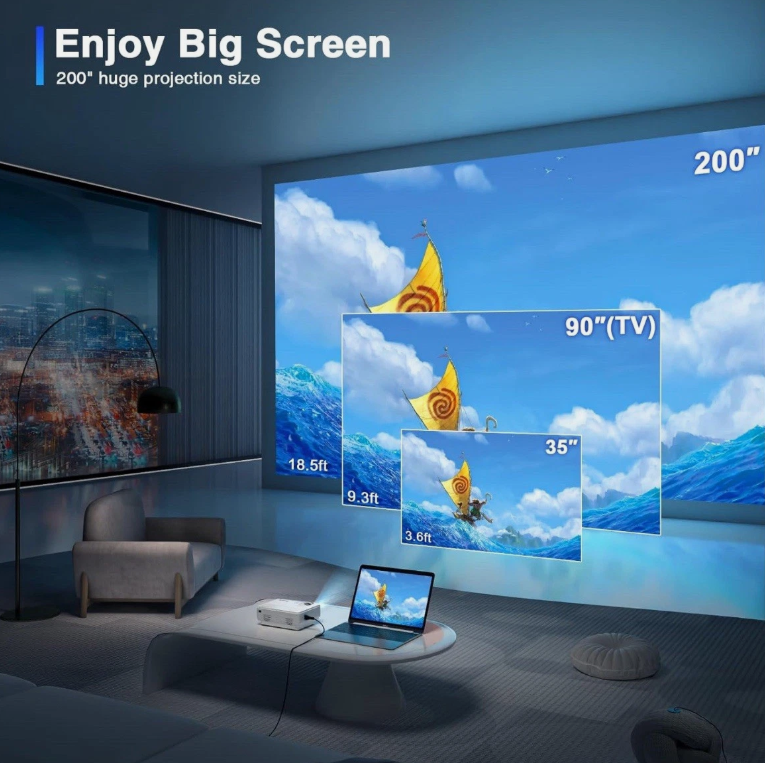 XuanPad K8 1080p LED Home Theater Projector Portable