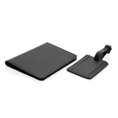 Swiss Peak GRS Recycled Travel Set: Sustainable PU Passport Holder, Luggage Tag - Gomix Brands Outlet