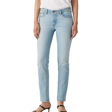 Light blue jeans worn by a person