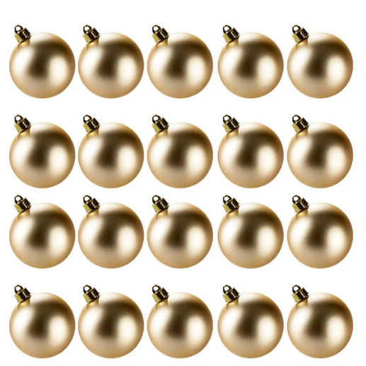 LIVARNO Home Unbreakable Christmas Ornaments Baubles Set, 20 Pieces, Ø 5,8 cm