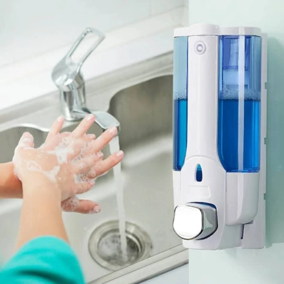 Chrome Wall-Mounted Refillable Liquid Soap Dispenser 380ml Silver