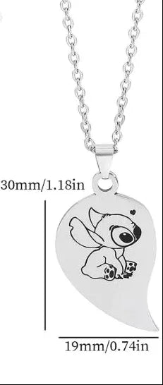 Stitch Split Heart Necklace - Gomix Brands Outlet