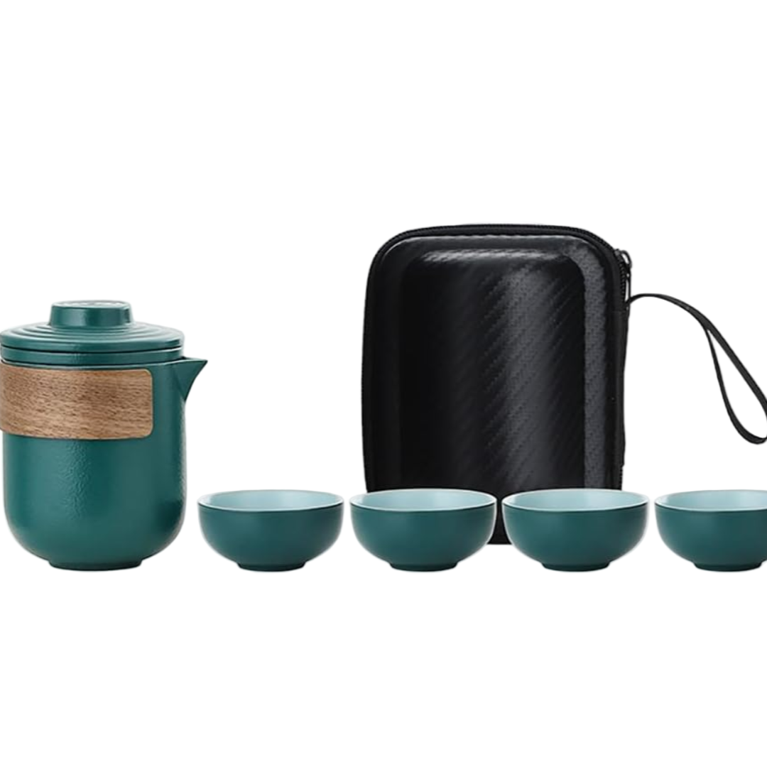 Portable Chinese Japanese Kungfu Tea Set Gift Box.
