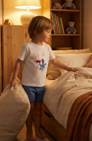 LUPILU Children Cotton Pajama Shorts