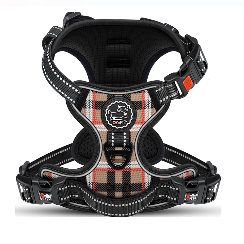 LOVPET No-Pull Dog Harness: Soft, Breathable, Reflective Vest with Pouch
