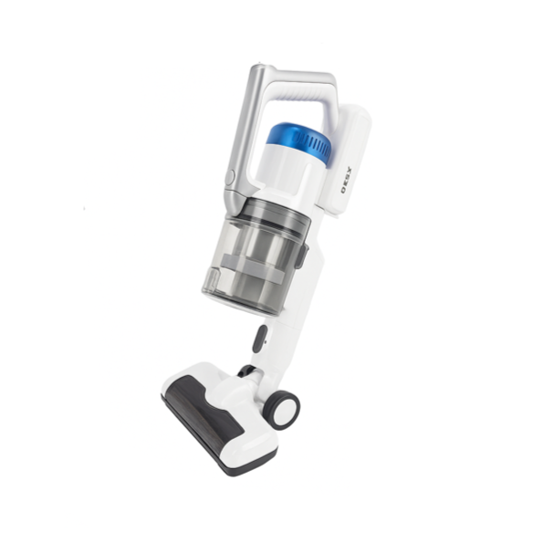 Set of cleaning tools including a brush, scrubber, and other attachments on a white background