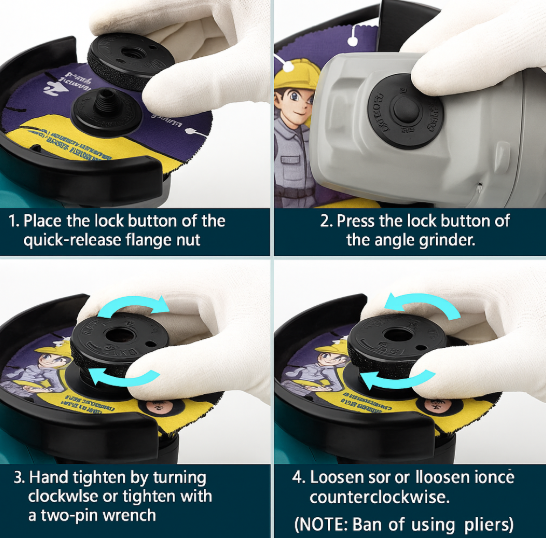 Lytool M14 Quick Release Nut: Effortless Tool-Free Disc Changes for Angle Grinders