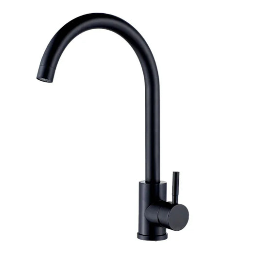 High-Arc Single-Handle Matte Black Stainless Steel Kitchen Faucet - Gomix Brands Outlet