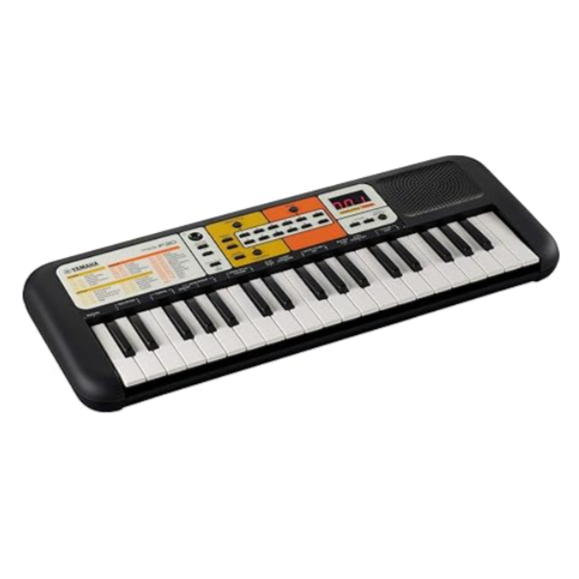Yamaha PSS-F30 Mini Keyboard for Kids on a product page with price and rating information.
