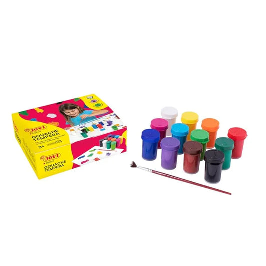 Jovi 12-Color Assorted Tempera Paint Set, 15ml Bottles for Kids - Gomix Brands Outlet