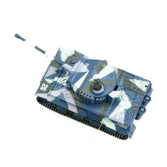 Two toy tanks with camouflage patterns on a white background