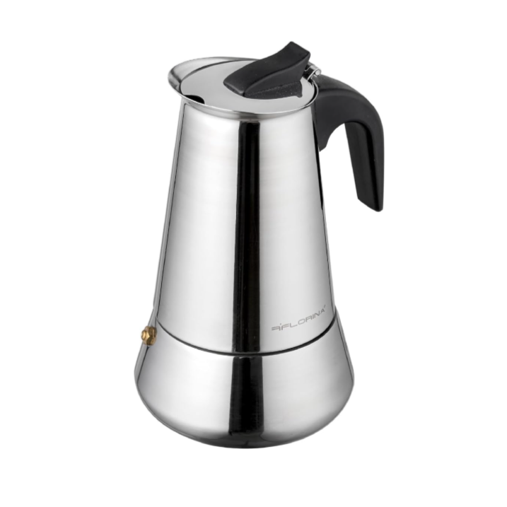 Florina 9‑Cup Stainless Steel Espresso Maker for Induction Hobs