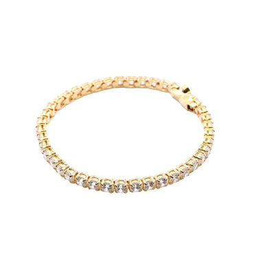Sparkling Tennis Bracelet with Clear Round Cut Swarovski Crystals - Gomix Brands Outlet