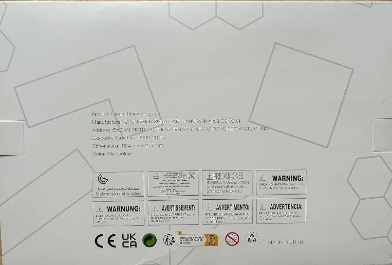 3-in-1 Wooden Tangram Puzzle Set, Bright Colors, 61 Pieces - Gomix Brands Outlet