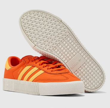 Adidas Originals Sambarose Women's Vibrant Orange Platform Lifestyle Sneakers - Gomix Brands Outlet