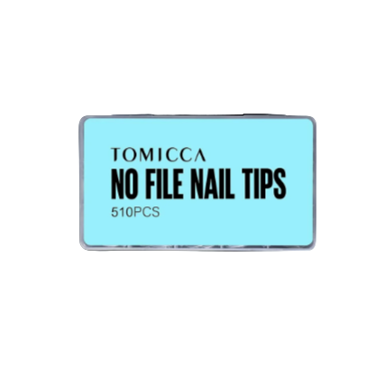 TOMICCA Short Oval French Nail Tips 510 pcs Half Cover