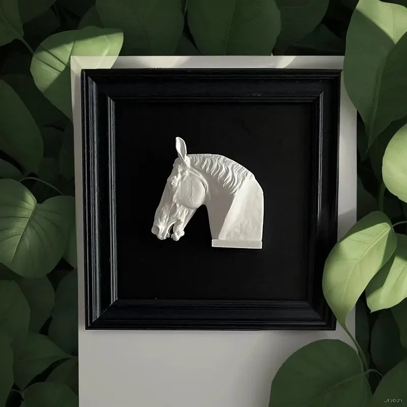 Folkor Modern 3D Horse Head Wooden Art Frame – Decorative Relief Sculpture - Gomix Brands Outlet