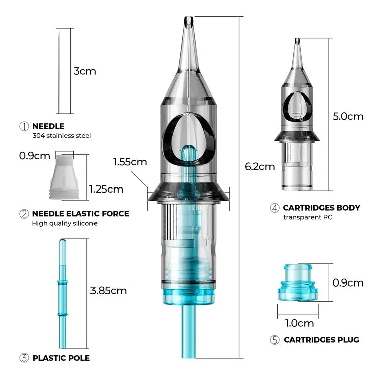 Stigma EN02B Professional Sterilized Membrane Tattoo Cartridge Needles for Rotary Machines