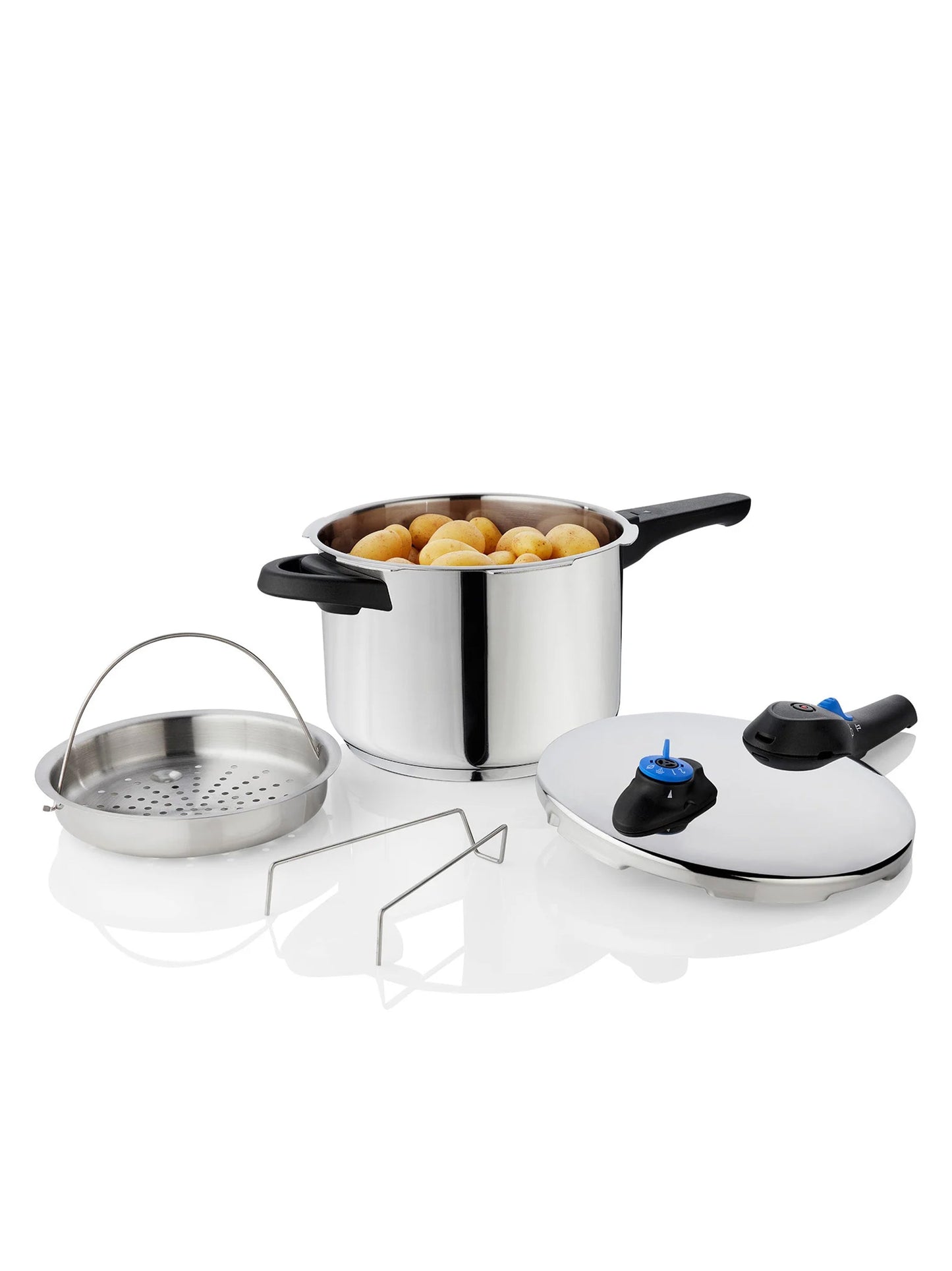 Premium Stainless Steel Pressure Cooker for Fast, Delicious Meals, 6-Quart Capacity
