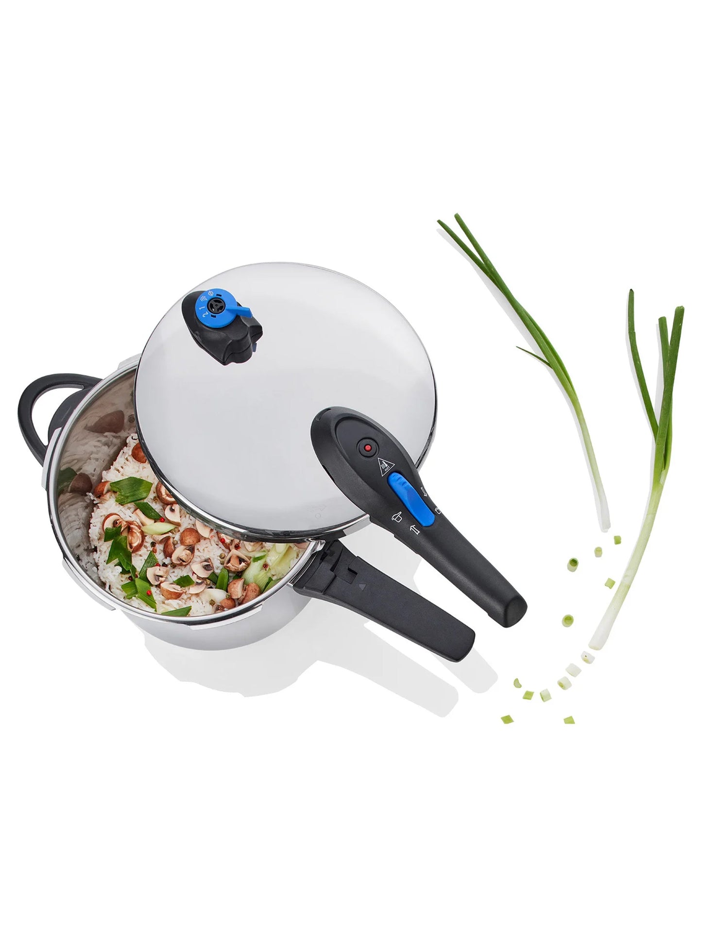 Premium Stainless Steel Pressure Cooker for Fast, Delicious Meals, 6-Quart Capacity