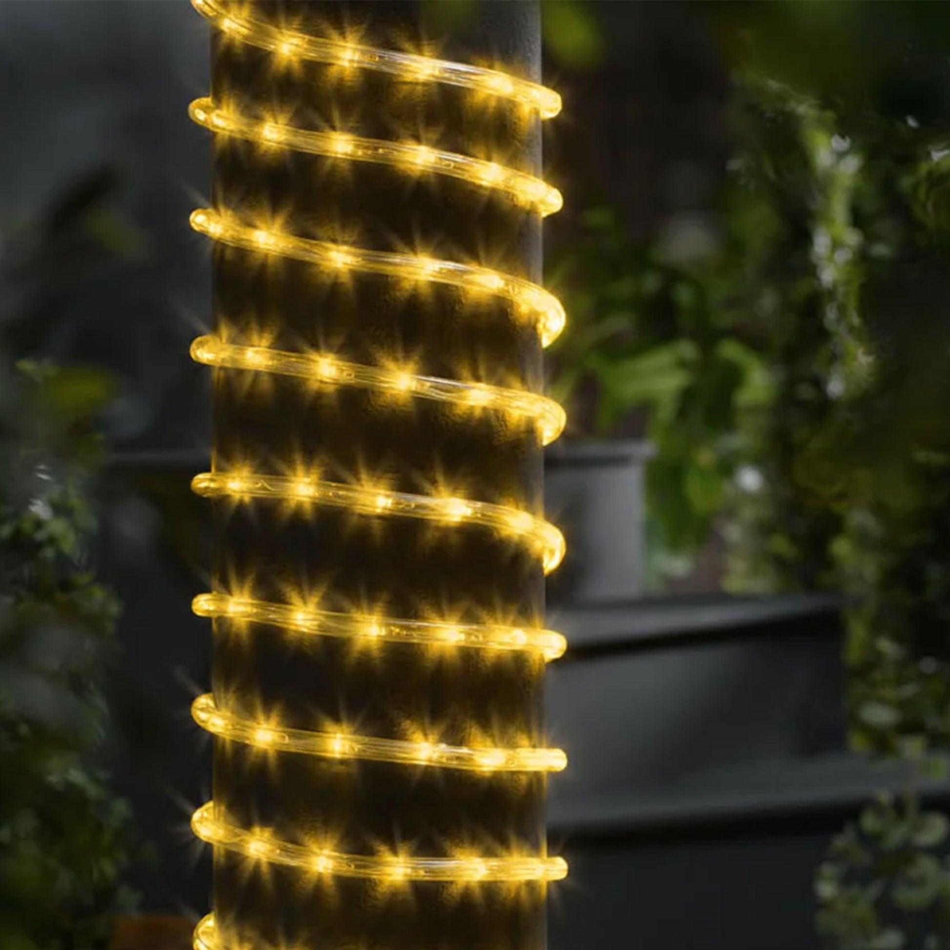 12W Warm White LED Rope Light 10m Flexible 8 Modes