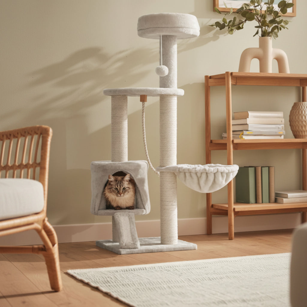 Zoofari Cozy Cave Cat Tree with Sisal and Plush