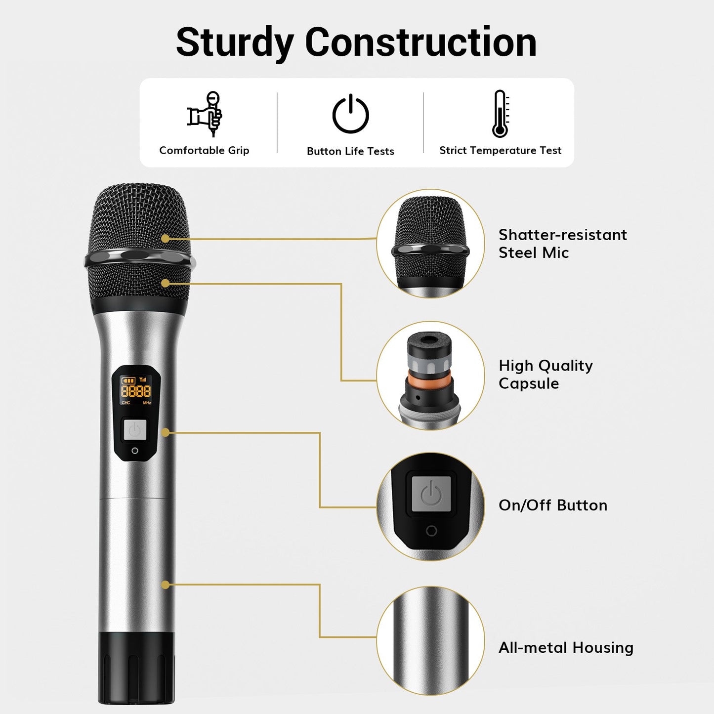 TONOR TW-840 Four Wireless Microphone System – Crystal Sound, 295ft Range