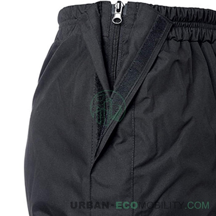 Tucano Urbano Panta Diluvio Black Waterproof Thermal Winter Rain Pants with Zips