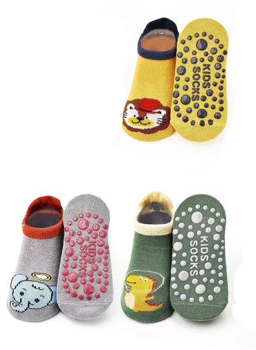 Tphon Non-Slip Grip Ankle Socks with Cute Animal Cartoon Designs - Gomix Brands Outlet