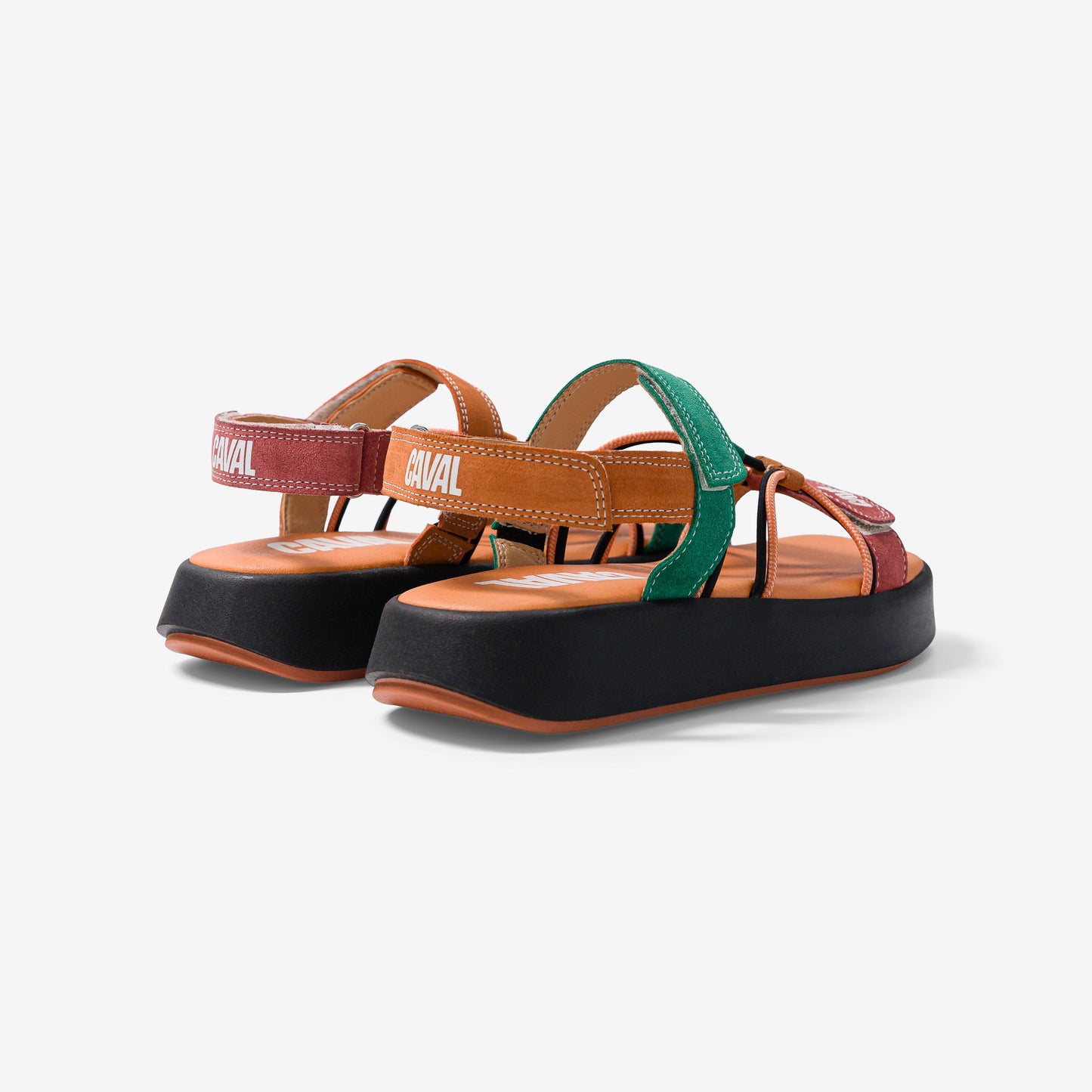 CAVAL Tropical Flamingo Adjustable Velcro Elastic Sandals for Summer