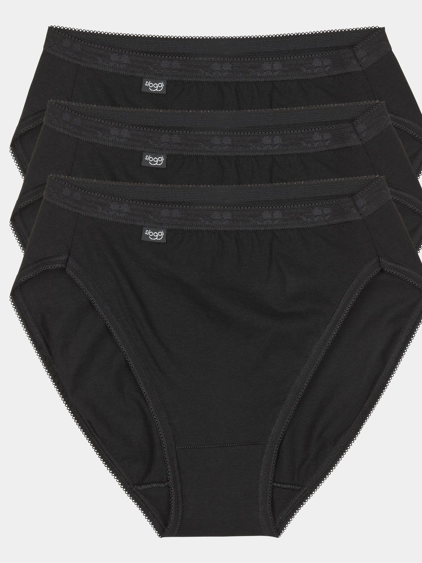 Sloggi Basic+ Maxi Knickers 3 Pack - Soft Cotton Comfort Underwear with Improved Seams