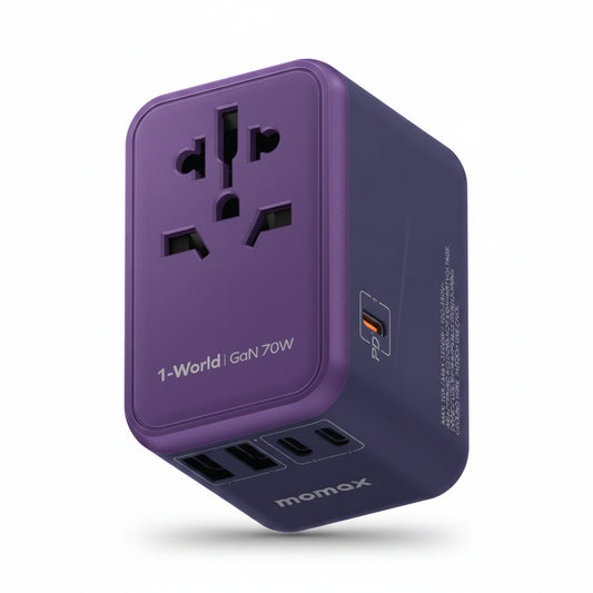 MOMAX 5-in-1 Universal Travel Adapter with GaN Fast Charging