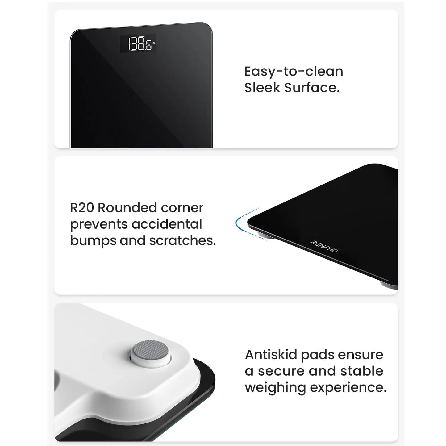 Renpho Core 1s Precise Digital Body Weight Scale Black - Gomix Brands Outlet