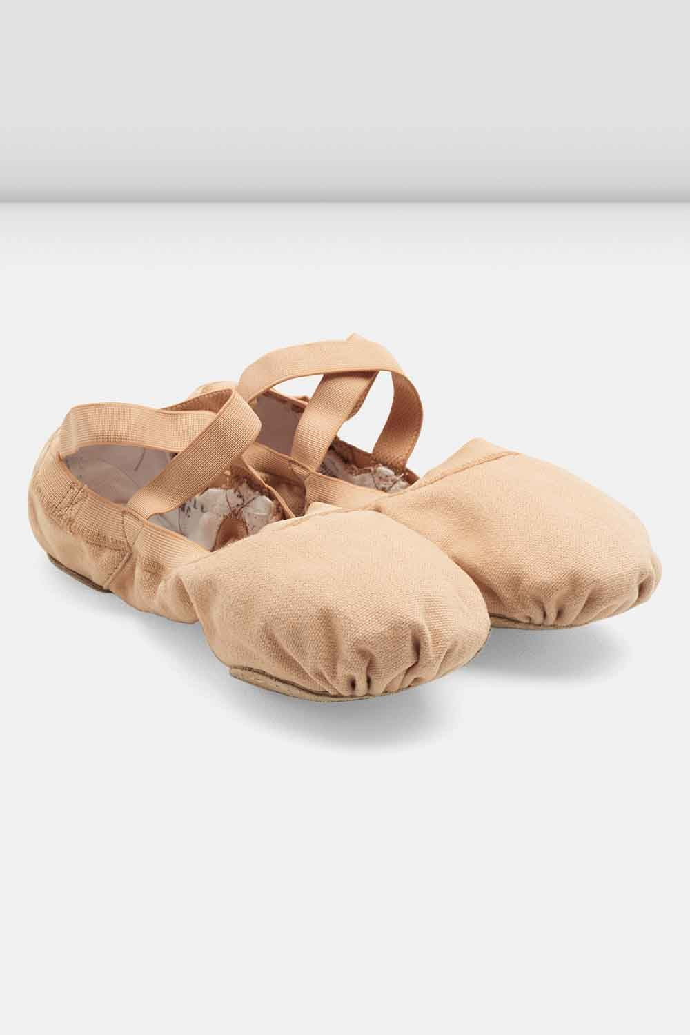 Professional Elastic Canvas Ballet Shoes Light Sand for Women