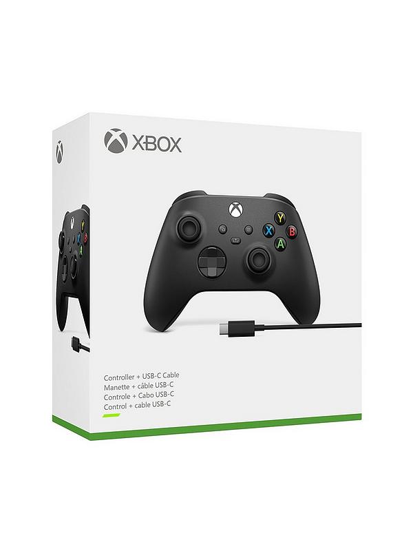 Xbox Wireless Controller Carbon Black for Series X|S, Xbox One, PC with USB-C Cable