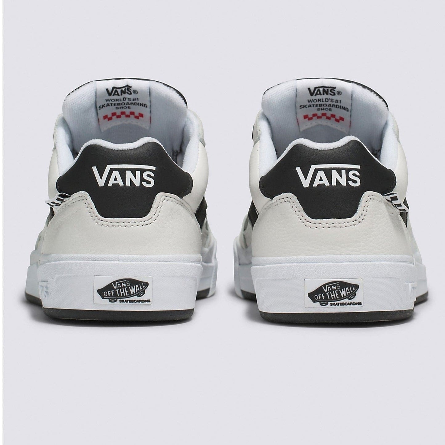 Vans Wayvee Leather Skate Shoe in True White Black