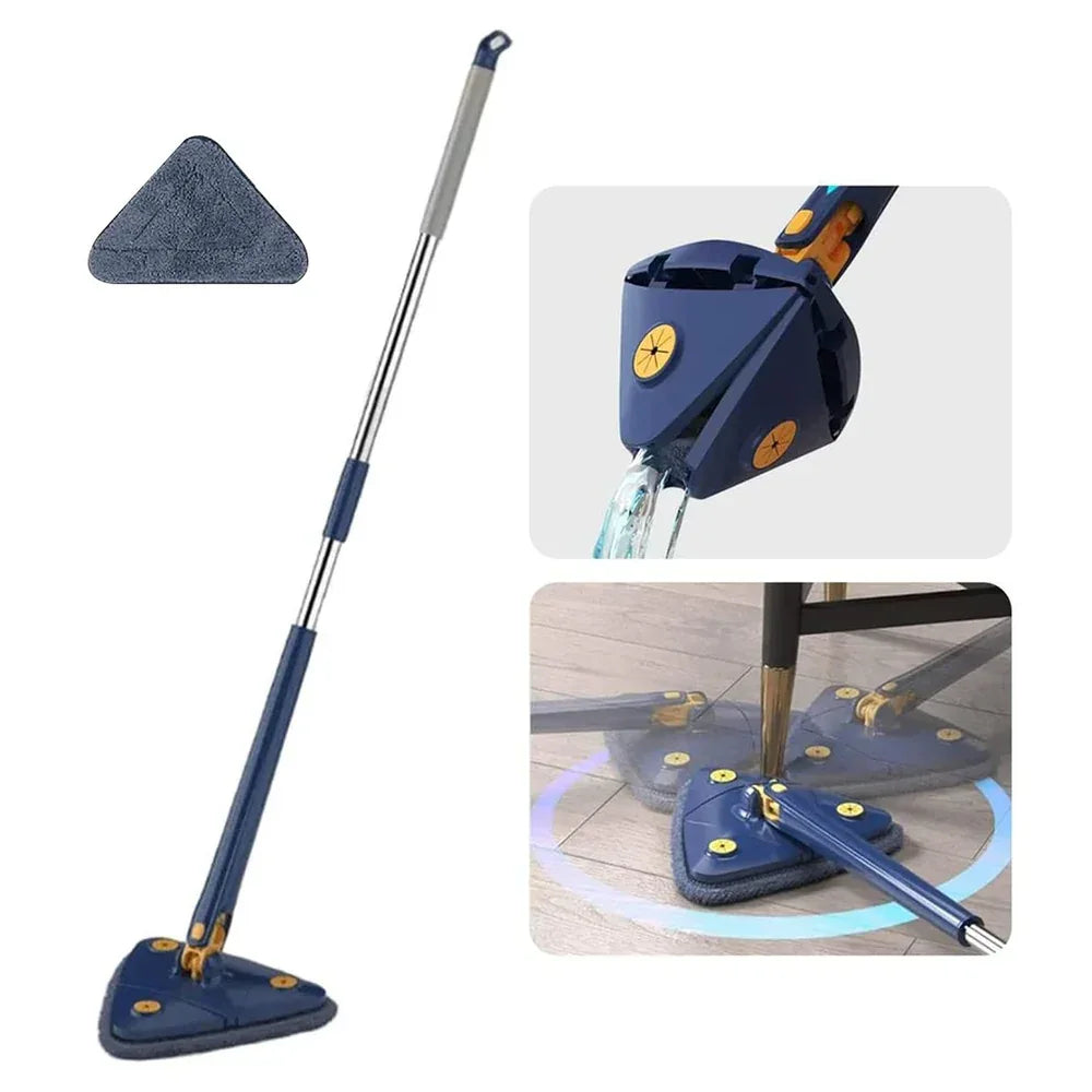 CraftinAround Triangle 360 Telescopic Self-Draining Multi-Surface Cleaning Mop - Gomix Brands Outlet