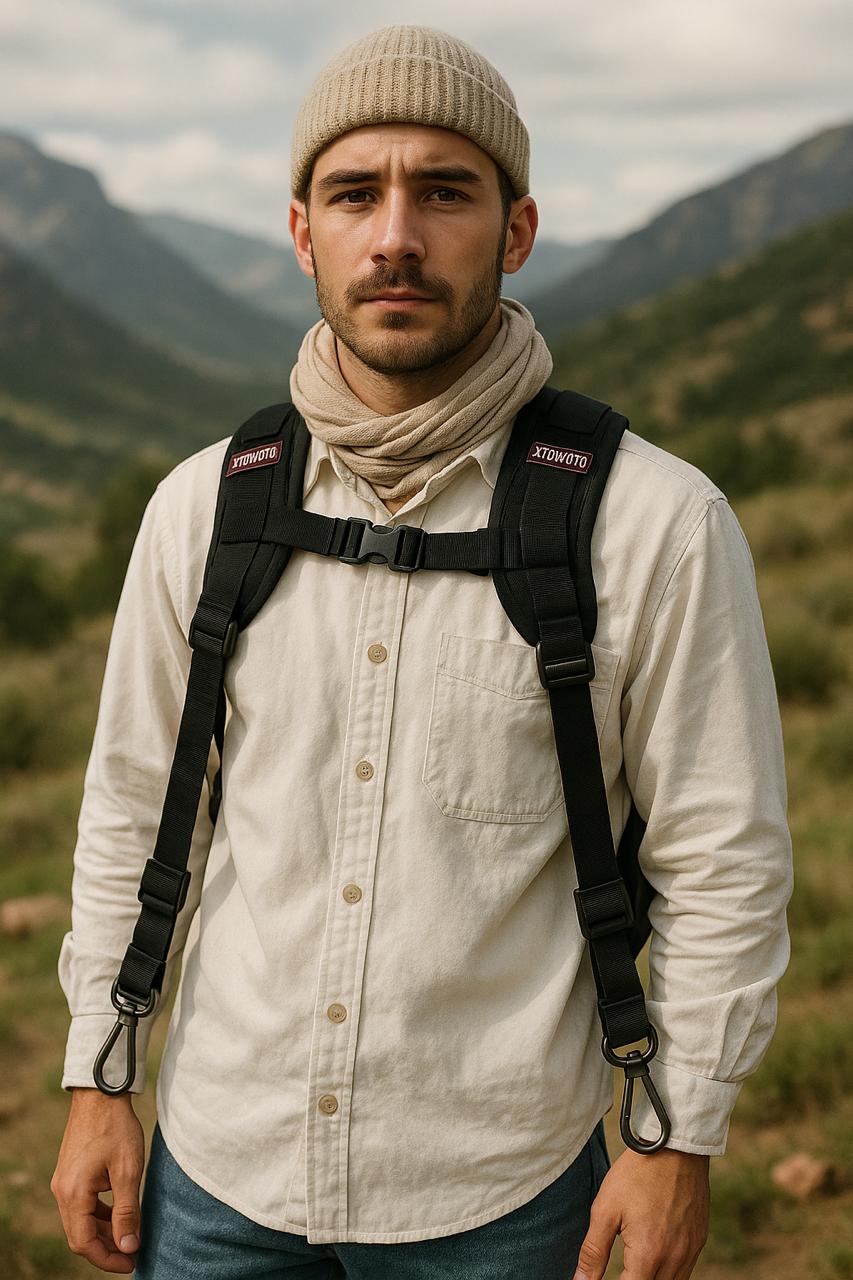 Ztowoto Dual Camera Shoulder Strap with Quick-Release Harness – Outdoor & Travel Ready