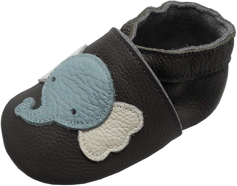 BARSA KIDS Soft Genuine Leather Baby Moccasins - Flexible First Walker Crib Shoes