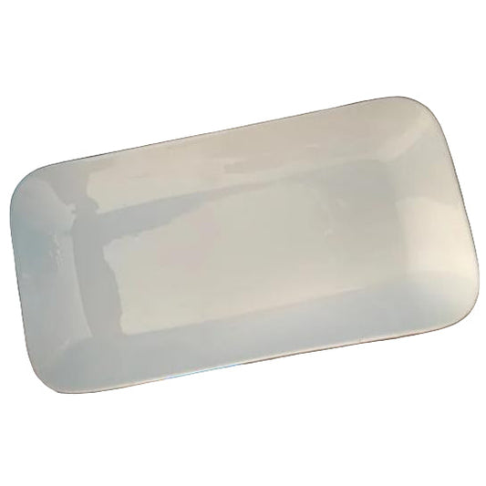 Elegant White Rectangular Ceramic Dinner Plate - 1 Piece Tableware - Gomix Brands Outlet