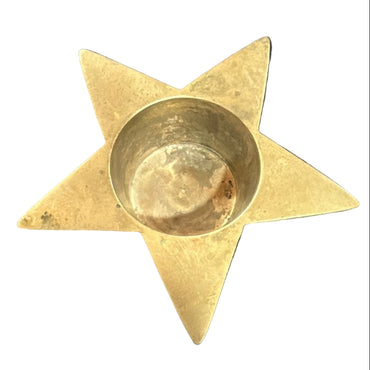 Star-Shaped Brass Candle Holder Candle diameter: 4.8 cm